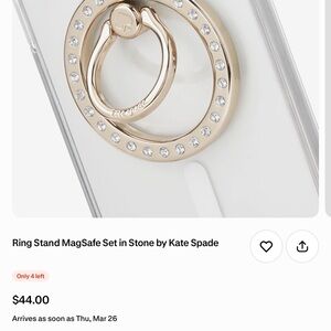 Kate Spade Gold and White Ring Stand MagSafe Case